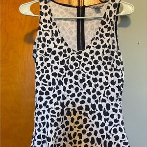 Black and White Animal Print Dress